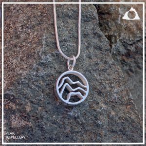 Three Peak Challenge Mountain Necklace Handmade Sterling Silver Mountain Pendant Necklace, Mountaineering - Peak Jewellery