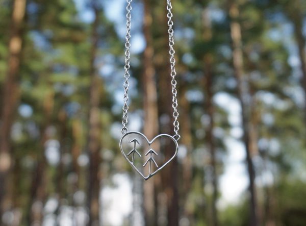 Love the Forest Handmade Sterling Silver Tree Heart Necklace - Peak Jewellery