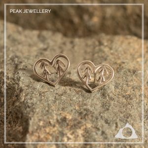 Love the Forest Handmade Sterling Silver Forest Tree Heart Earrings - Peak Jewellery