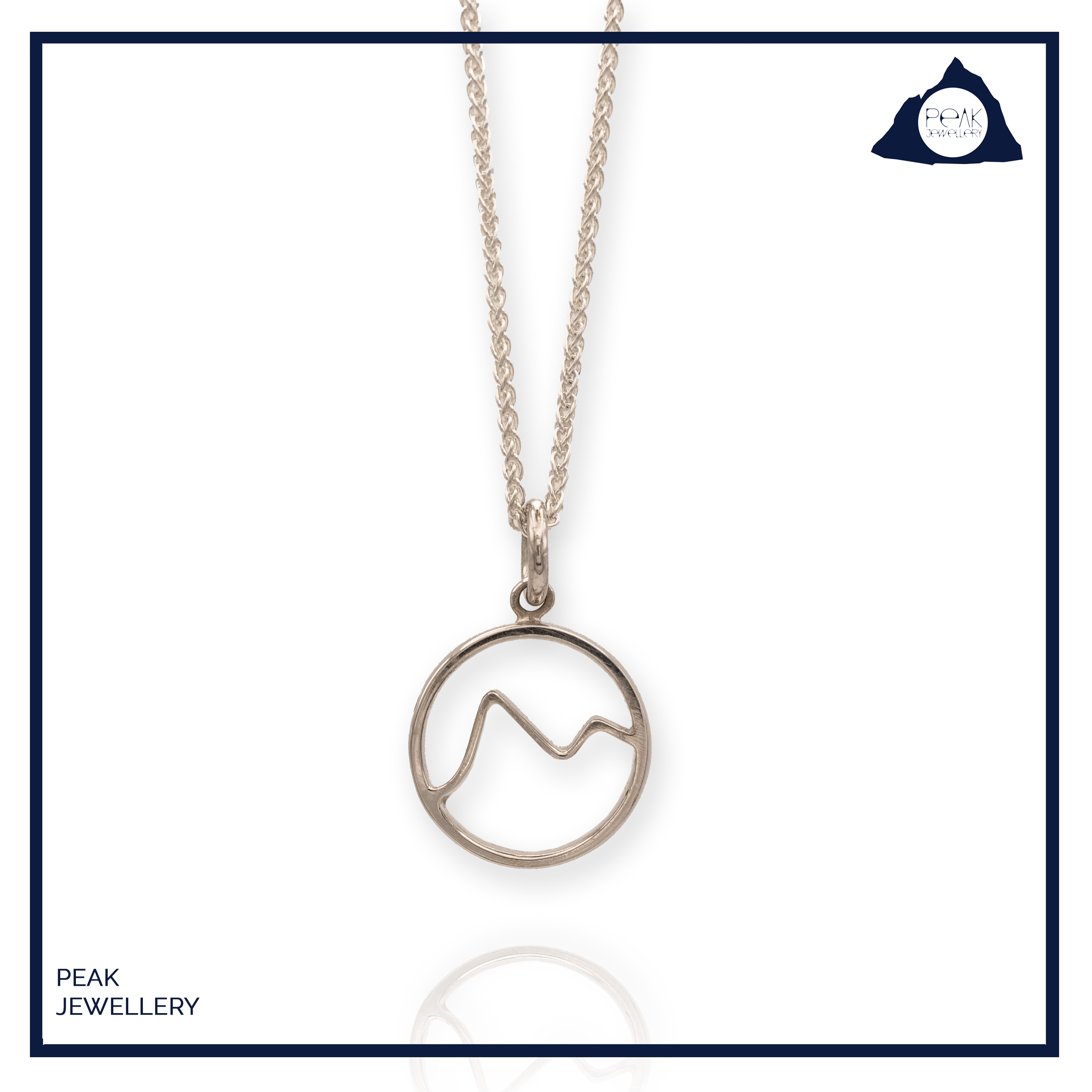 Mont Blanc Mountain Necklace Handmade Sterling Silver Mountain Pendant Necklace, The Alps - Peak Jewellery