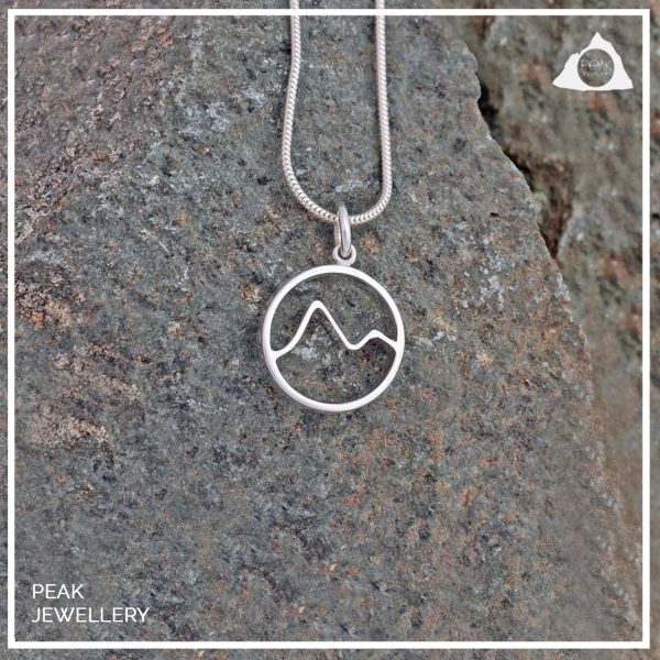 Mont Blanc Mountain Necklace Handmade Sterling Silver Mountain Pendant Necklace, The Alps - Peak Jewellery