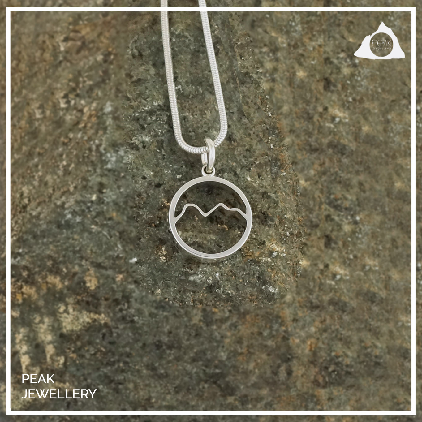 Scafell Pike Mountain Necklace Handmade Sterling Silver Mountain Pendant Necklace, Lake District - Peak Jewellery