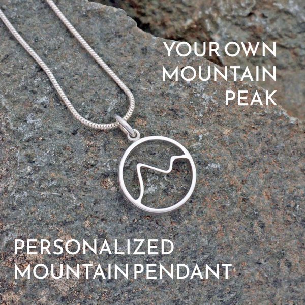 Bespoke Mountain Pendant, Sterling Silver, Peak Jewellery