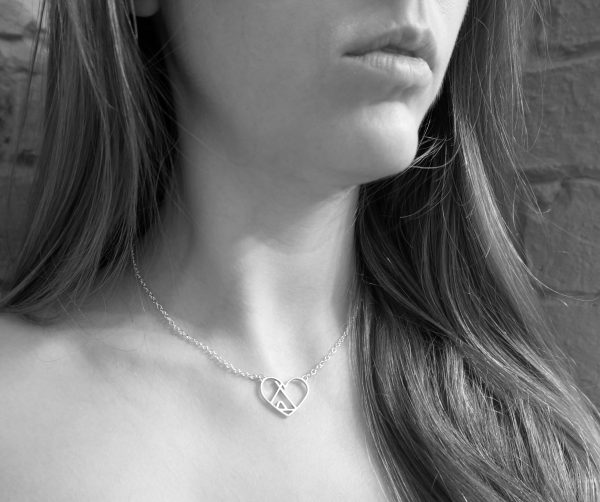 Love the Outdoors Handmade Sterling Silver Tipi Tent Heart Necklace - Peak Jewellery