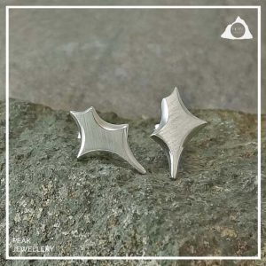 Summit Mountain Spike Drop Earrings. Peak Jewellery, Statement drop earrings, landscape inspired earrings, Sterling Silver Summit earrings, peak jewellery, mountain jewellery, drop earrings, spike drop earrings