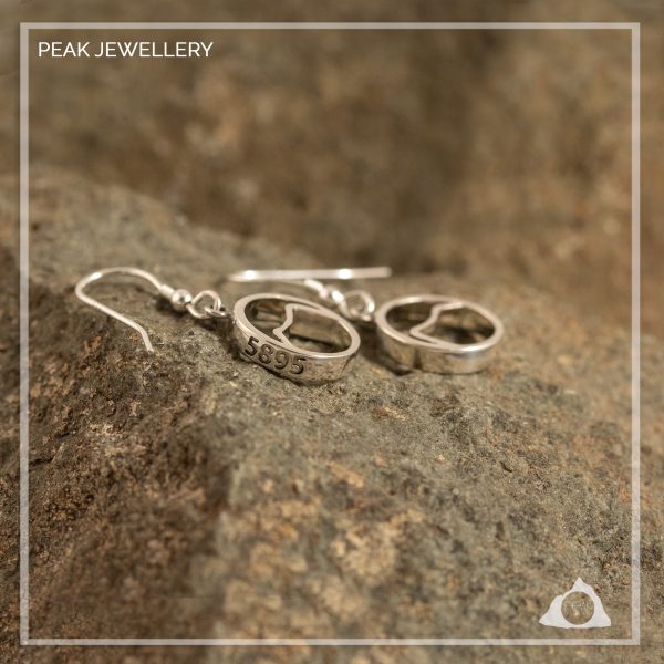 Kilimanjaro Mountain Earrings Handmade Sterling Silver Mountain Earrings, Mountaineering - Peak Jewellery