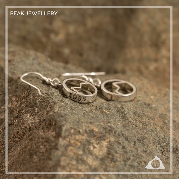 Snowdon Mountain Earrings Handmade Sterling Silver Mountain Pendant Necklace, Mount Snowdon - Peak Jewellery