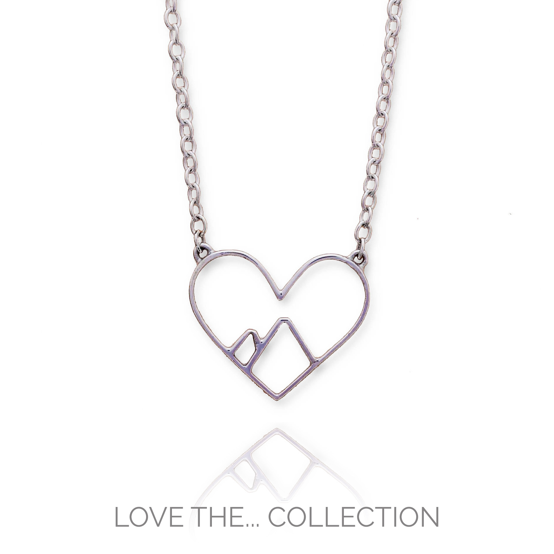 love the mountains peak jewellery mountain heart necklace