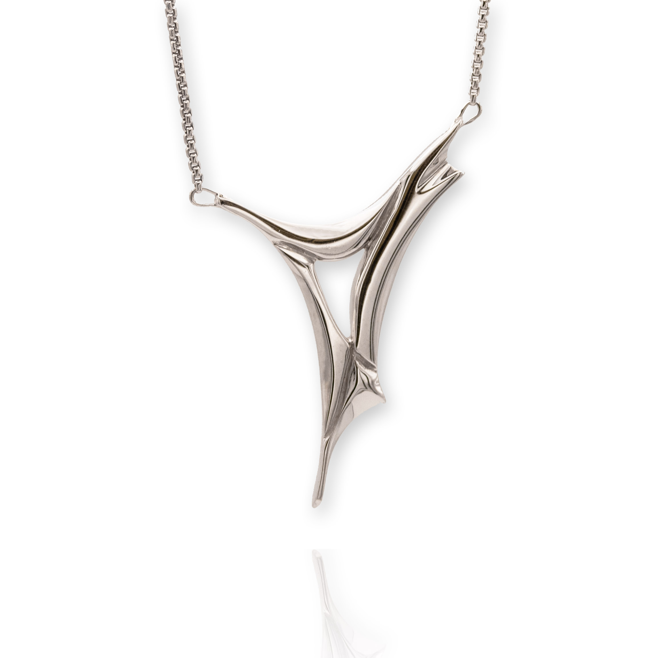 Precipice Necklace Peak Jewellery Handmade mountain jewellery statement silver necklace