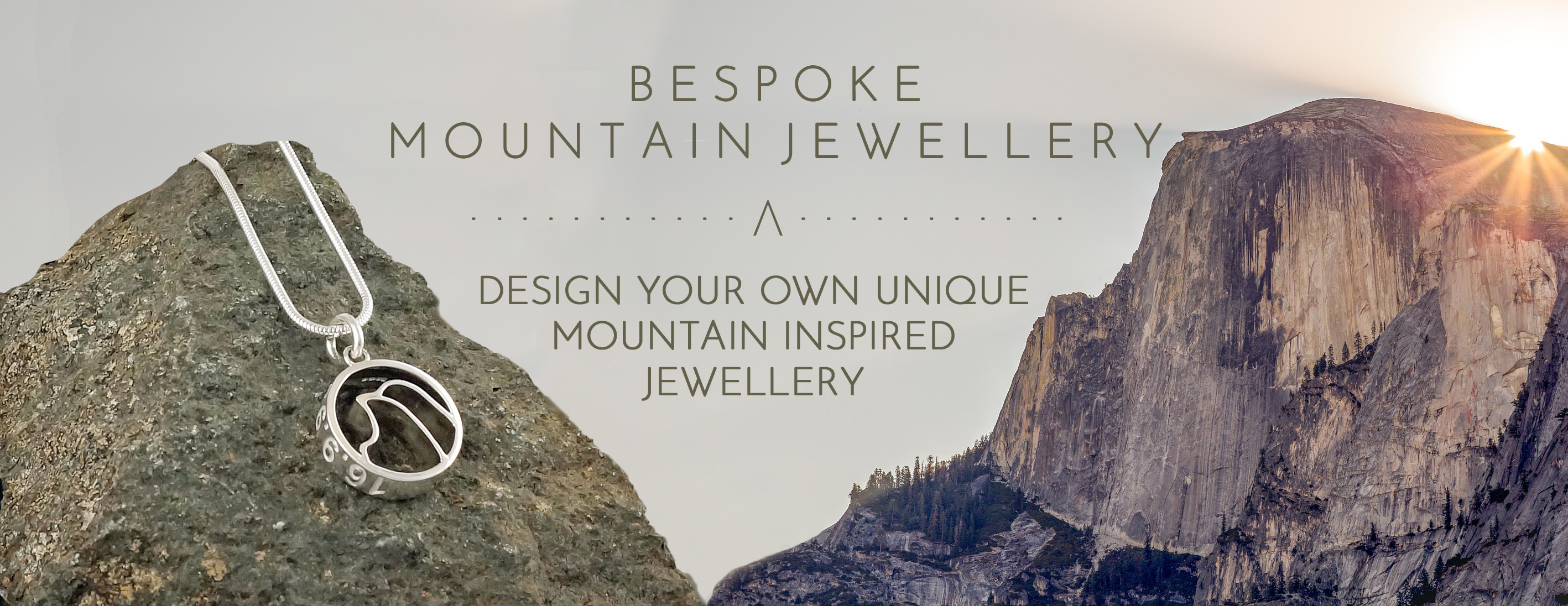 bespoke mountain jewellery, bespoke mountain pendant, peak jewellery, mountain necklace, design your own mountain jewellery